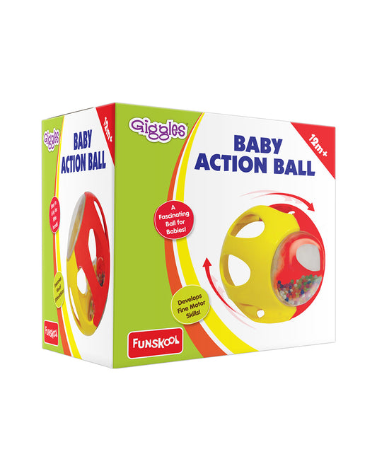 Funskool Giggles Baby Action Ball Rattle Toy-For Infants