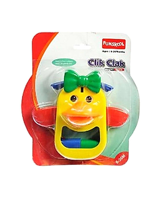 Funskool Giggles Click Clack Duck Rattle Toy-For Infants