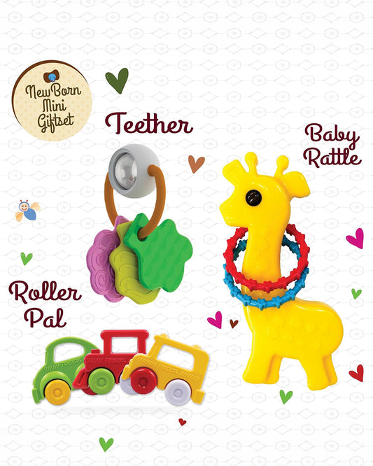 Funskool Giggles Gift Set Mini Combo Rattle Toy-Pack of 3-For Infants