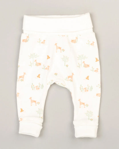 Beelittle White Legging-Deer Print-Cotton-For Infants