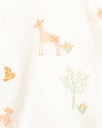 Beelittle White Legging-Deer Print-Cotton-For Infants