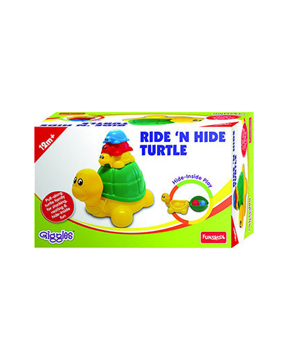 Funskool Giggles Ride N Hide Turtle Push & Pull Toy-9M+