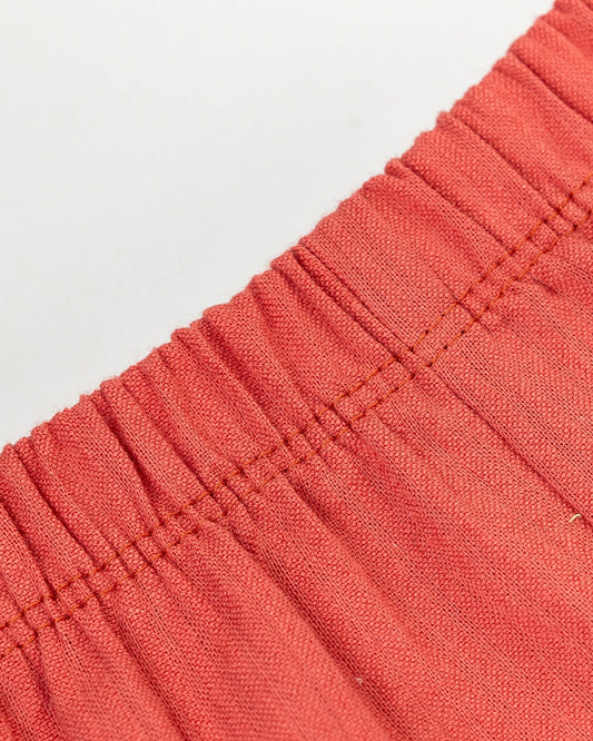 Beelittle Red Coord Set-Solid-Organic Muslin-For Infants