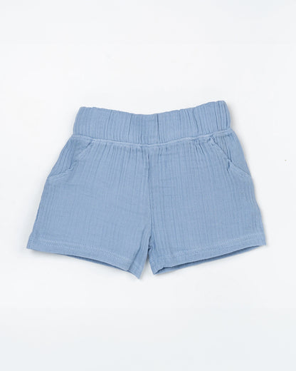 Beelittle Blue Coord Set-Solid-Organic Cotton-For Infants