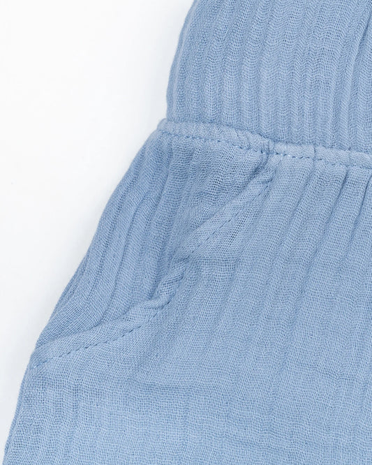 Beelittle Blue Coord Set-Solid-Organic Cotton-For Infants