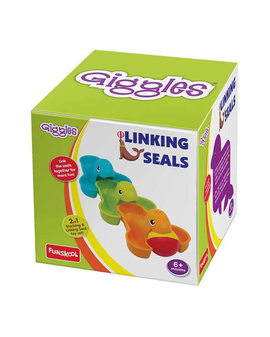 Funskool Giggles Linking Seals Bath Toy-Floating Pool Toys For Infants