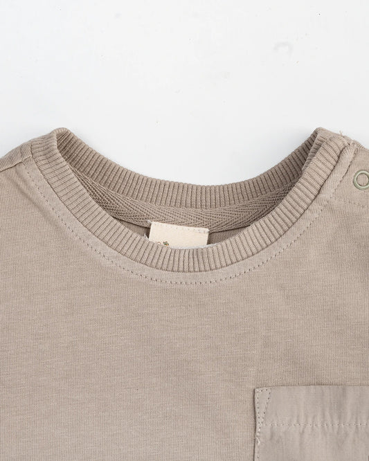 Beelittle Olive Green Full Sleeves T-shirt-Cotton-For Infants