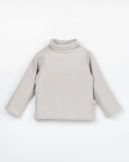 Beelittle Grey Full Sleeves T-shirt-Cotton-For Infants