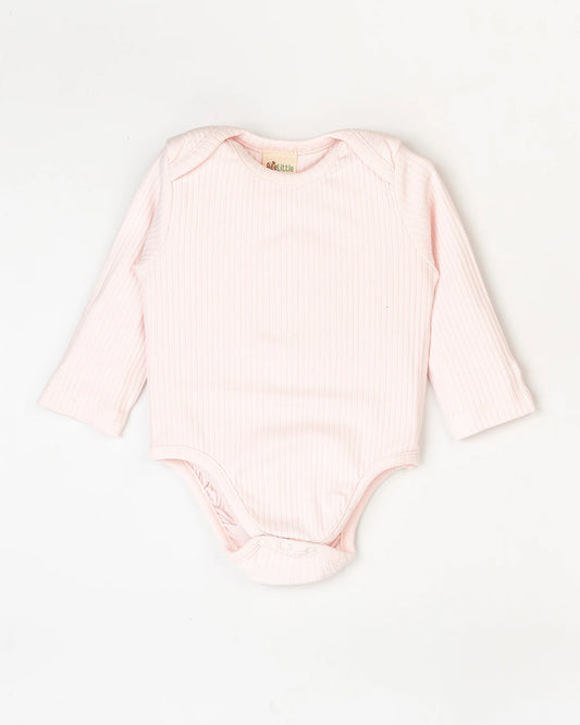 Beelittle White & Pink Bodysuits-Solid-Cotton-For Infants-Pack Of 3