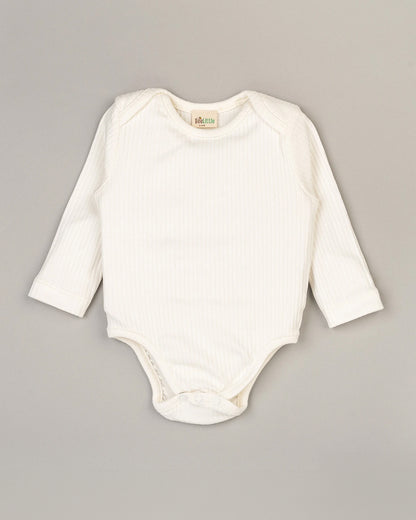 Beelittle White, Skin & Navy Blue Bodysuits-Solid-Cotton-For Infants-Pack Of 3