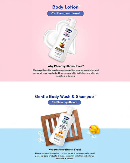 Chicco Baby Moments-Gentle Body Wash & Shampoo (500 ml) With Baby Lotion (500 ml)