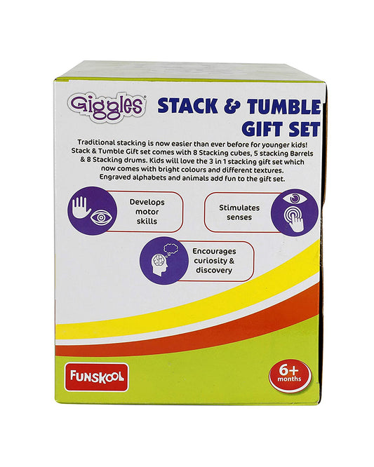 Funskool Giggles Stack N Tumble Gift Set-Shape Sorter & Stacker-Learning & Educational Toys-12M+