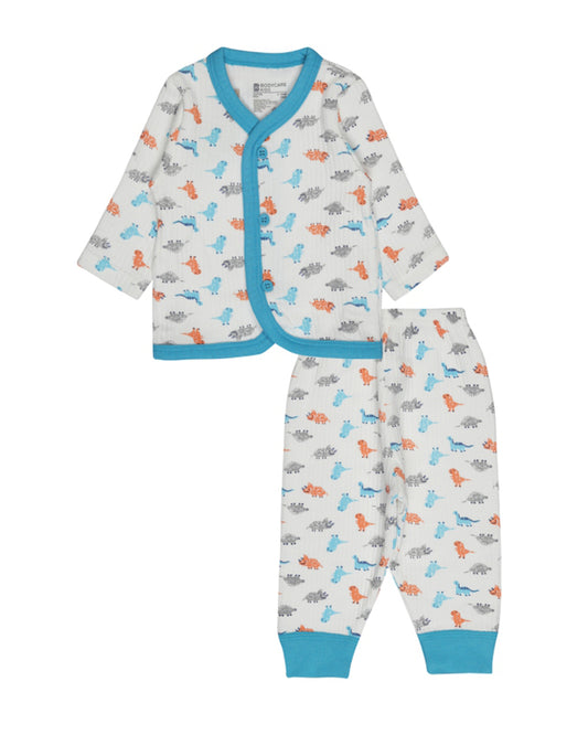 Bodycare Blue Thermal Set-Dinosaur-Cotton-For Infants