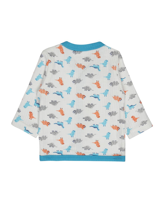 Bodycare Blue Winter Wear Thermal Set-Dinosaur-Cotton-For Infants