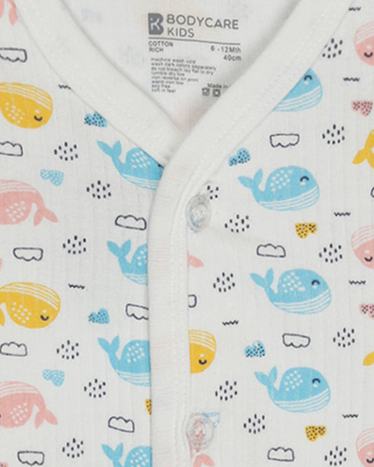 Bodycare Blue Thermal Set-Fishes-Cotton-For Infants