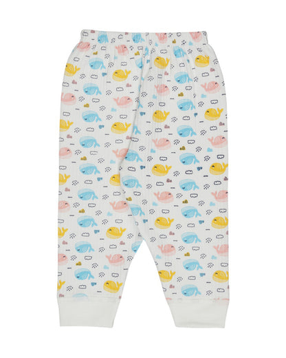 Bodycare Blue Winter Wear Thermal Set-Fishes-Cotton-For Infants