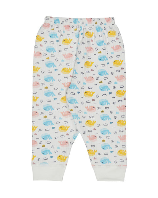 Bodycare Blue Winter Wear Thermal Set-Fishes-Cotton-For Infants