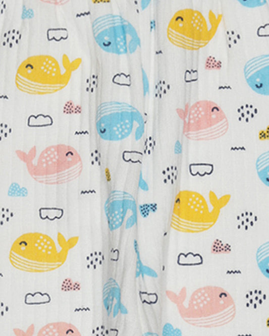 Bodycare Blue Thermal Set-Fishes-Cotton-For Infants