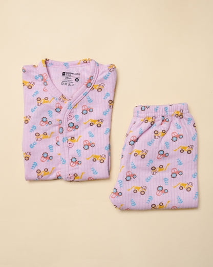 Bodycare Pink Thermal Set-Cars-Cotton-For Infants