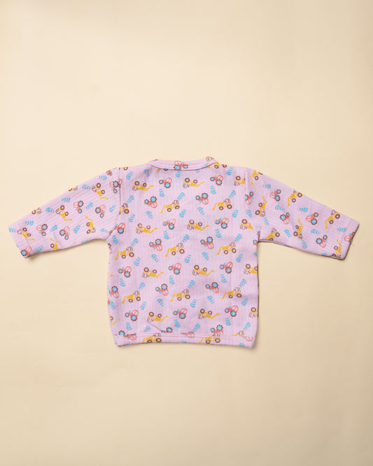 Bodycare Pink Thermal Set-Cars-Cotton-For Infants