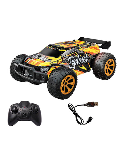 Sirius Dune Drifter Remote Control Car with LED Lights-Easy to Use-Vehicle Toy-Orange