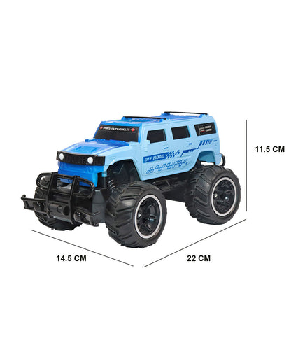 Sirius Modified Hummer Remote Control Car with Rechargeable Battery-LED Lights, Sturdy Off-Road Monster Truck-Vehicle Toy-Blue