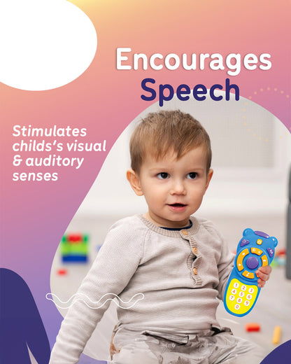 Pinokio Remo Play Remote Control-Interactive Musical TV Remote-Safe & Durable-9 Tunes, Vibrant Lights & Playful Sound Effects-Musical Toy-Blue