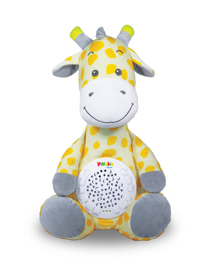 Pinokio Dreamy Light Projector-Washable Giraffe Plush Soft Toy with Soothing Night Light, Star Projection-10 Melodies & Volume Control-Safe & Durable-Musical Toy