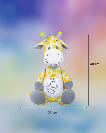 Pinokio Dreamy Light Projector-Washable Giraffe Plush Soft Toy with Soothing Night Light, Star Projection-10 Melodies & Volume Control-Safe & Durable-Musical Toy