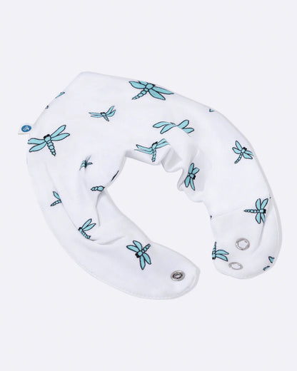 Cotton Bug Baby Bibs-100% Organic Cotton-Easy Snap Button-Dragonfly-Pack of 2-For Infants