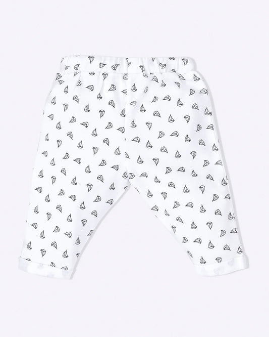 Cotton Bug White & Blue Pajamas-Anchor-Organic Cotton-Pack of 2-For Infants