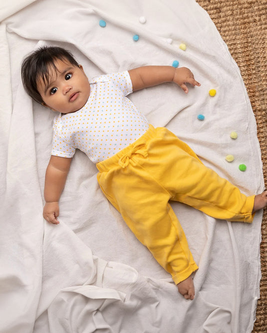 Cotton Bug White & Yellow Pajamas-Dragonfly-Organic Cotton-Pack of 2-For Infants