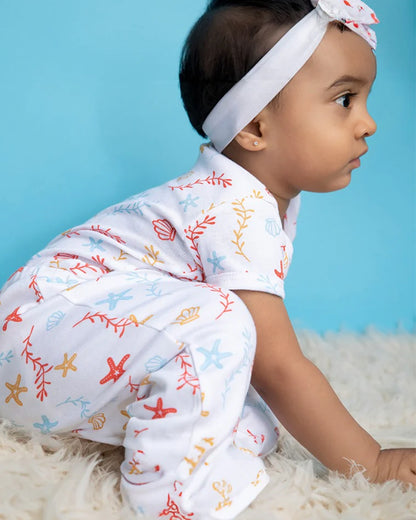 Cotton Bug White & Blue Pajamas-Sea World-Organic Cotton-Pack of 2-For Infants