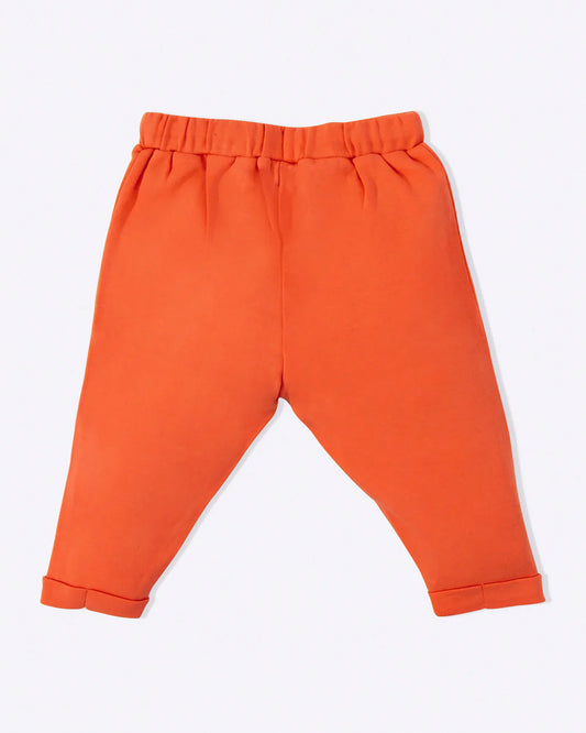 Cotton Bug Orange & Grey Pajamas-Solid-Organic Cotton-Pack of 2-For Infants