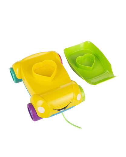 Funskool Giggles Stacking Car-Easy To Assemble-Promotes Creativity-Helps Child Learn Shapes-Push & Pull Toy-9M+