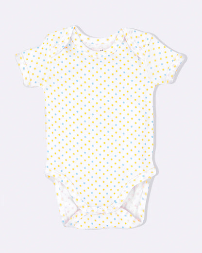 Cotton Bug White Bodysuit-Dragonfly-Organic Cotton-Half Sleeves-Pack Of 3-For Infants