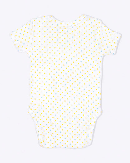 Cotton Bug White Bodysuit-Dragonfly-Organic Cotton-Half Sleeves-Pack Of 3-For Infants