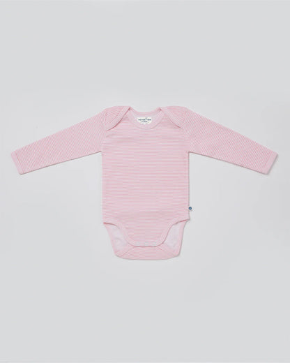 Cotton Bug White & Pastel Pink Bodysuit-Hearts-Organic Cotton-Full Sleeves-Pack of 3-For Infants