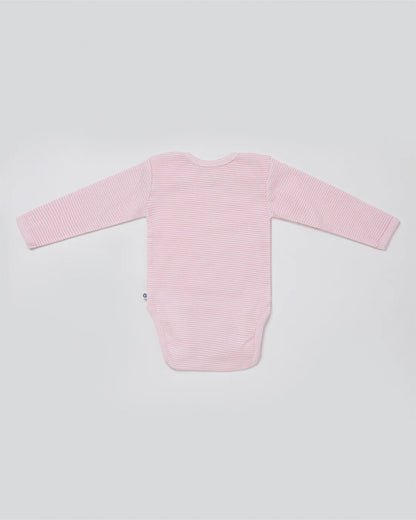 Cotton Bug White & Pastel Pink Bodysuit-Hearts-Organic Cotton-Full Sleeves-Pack of 3-For Infants