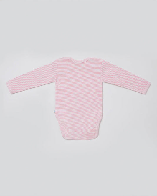 Cotton Bug White & Pastel Pink Bodysuit-Hearts-Organic Cotton-Full Sleeves-Pack of 3-For Infants