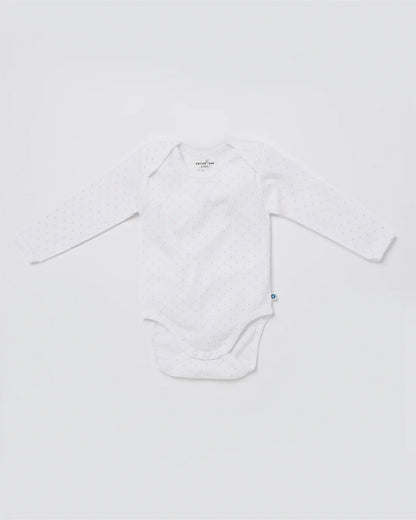 Cotton Bug White & Pastel Pink Bodysuit-Hearts-Organic Cotton-Full Sleeves-Pack of 3-For Infants