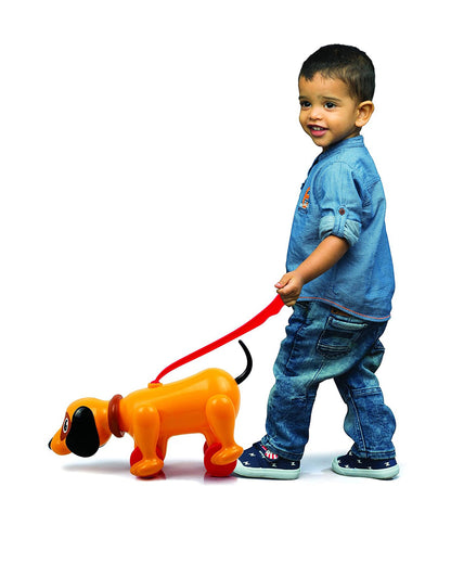 Funskool Giggles Sniffy The Dog Push & Pull Toy-Orange-9M+