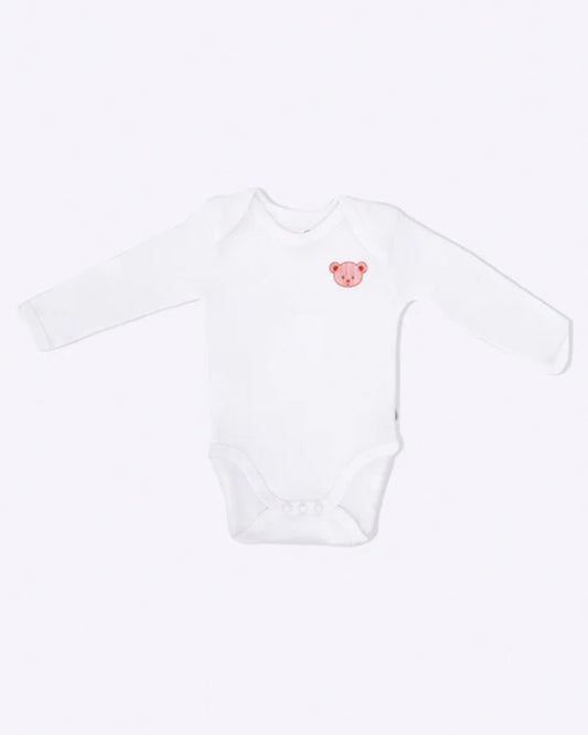 Cotton Bug White & Multicolor Bodysuit Sets with Caps-Organic Cotton-Teddy-Pack of 3-For Infants