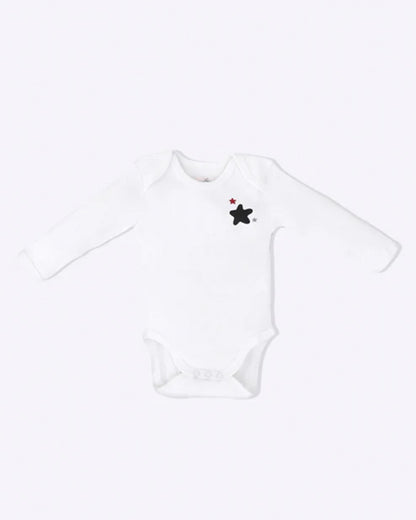 Cotton Bug White & Multicolor Bodysuit Sets with Caps-Organic Cotton-Star-Pack of 3-For Infants