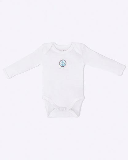 Cotton Bug White & Multicolor Bodysuit Sets with Caps-Organic Cotton-Anchor-Pack of 3-For Infants