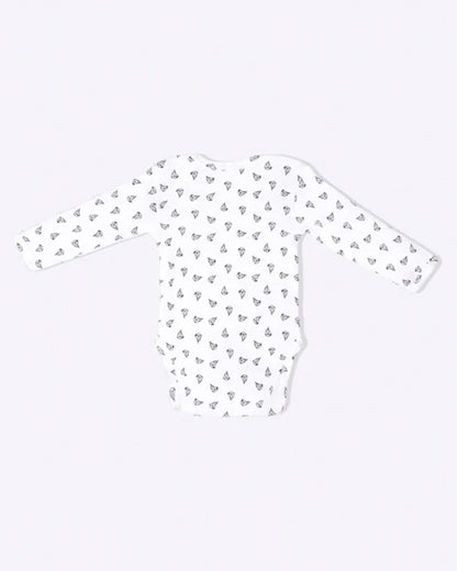 Cotton Bug White & Multicolor Bodysuit Sets with Caps-Organic Cotton-Anchor-Pack of 3-For Infants