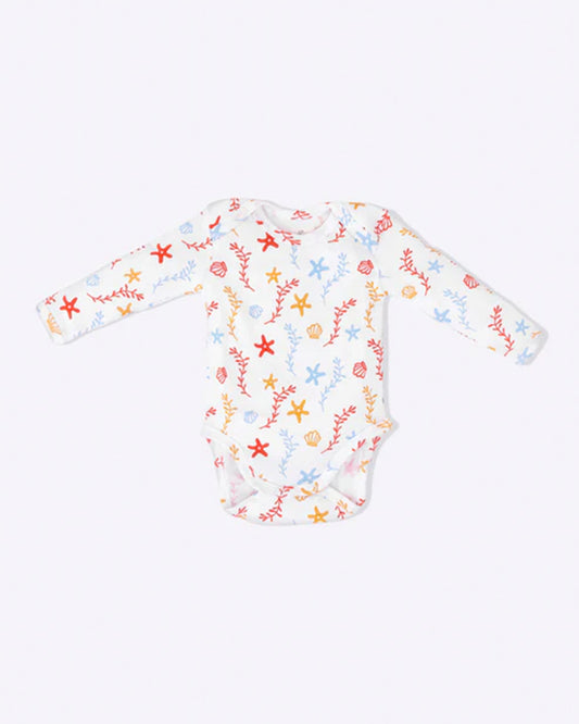 Cotton Bug White & Multicolor Bodysuit Sets with Caps-Organic Cotton-Sea World-Pack of 3-For Infants