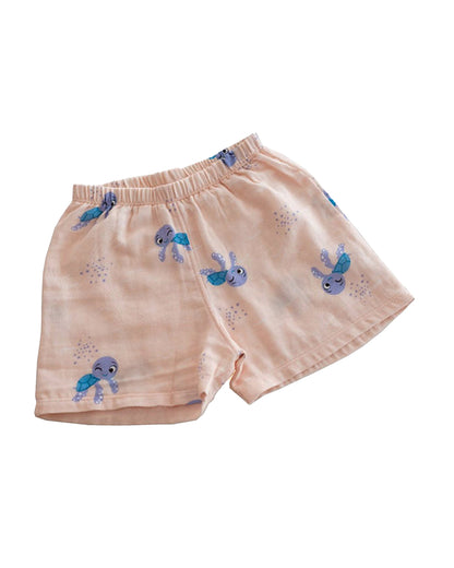 Tickle Tickle Peach T-shirt & Shorts-Toby Turtle-GOTS Certified Organic Cotton-For Infants