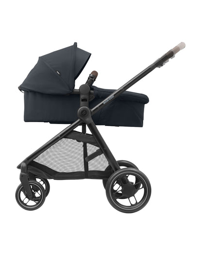 Maxi Cosi Zelia 3.0 Baby Stroller-2 in 1 Seat With Carry Cot Mode-Height Adjustable Parent Handle Bar-Reversible Seat-One Hand Fold-Travel System Compatible-6 Months Warranty-For 0 to 4Y (Upto 22 Kg)-Essential Graphite