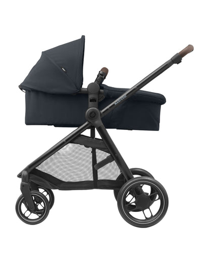 Maxi Cosi Zelia 3.0 Baby Stroller-2 in 1 Seat With Carry Cot Mode-Height Adjustable Parent Handle Bar-Reversible Seat-One Hand Fold-Travel System Compatible-6 Months Warranty-For 0 to 4Y (Upto 22 Kg)-Essential Graphite